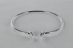 Wire Bangle - Love Knot Ends