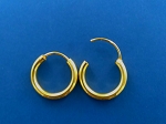 Hoop Earrings GD (Gold Plated) 3mm (120 E) - 20mm
