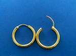 Hoop Earrings GD (Gold Plated) 3mm (120 E) - 25mm