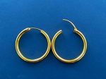 Hoop Earrings GD (Gold Plated) 3mm (120 E) - 30mm