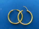 Hoop Earrings GD (Gold Plated) 3mm (120 E) - 35mm