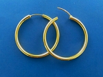 Hoop Earrings GD (Gold Plated) 3mm (120 E) - 40mm