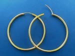 Hoop Earrings GD (Gold Plated) 3mm (120 E) - 65mm