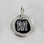 Initial Disk Pendant - Letter M