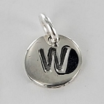 Initial Disk Pendant - Letter W