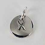 Initial Disk Pendant - Letter X