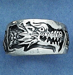 R 3347 Dragon Band Ring - Size 7