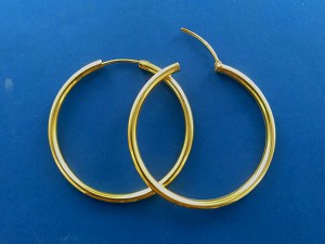 Hoop Earrings GD (Gold Plated) 3mm (120 E) - 45mm