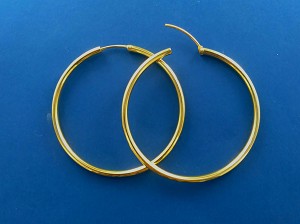 Hoop Earrings GD (Gold Plated) 3mm (120 E) - 55mm