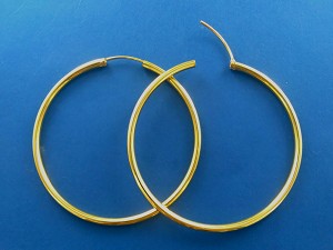 Hoop Earrings GD (Gold Plated) 3mm (120 E) - 65mm